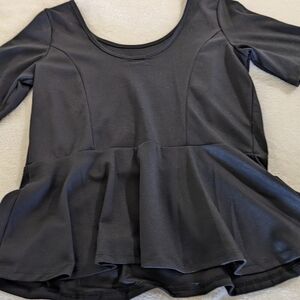 Black Peplum Top